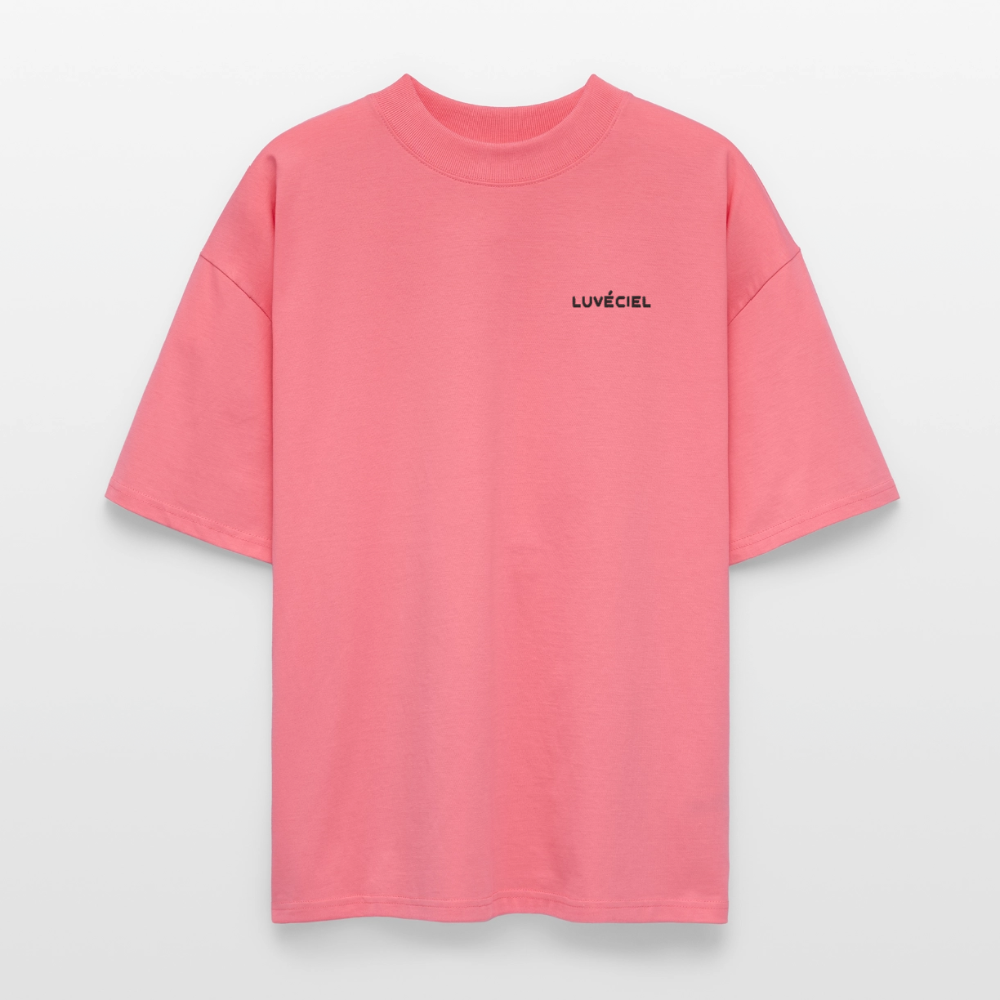 AU JARDIN, LA FAMILLE DE L’ARTISTE Oversized Unisex Organic T-shirt - Bright - Pink 