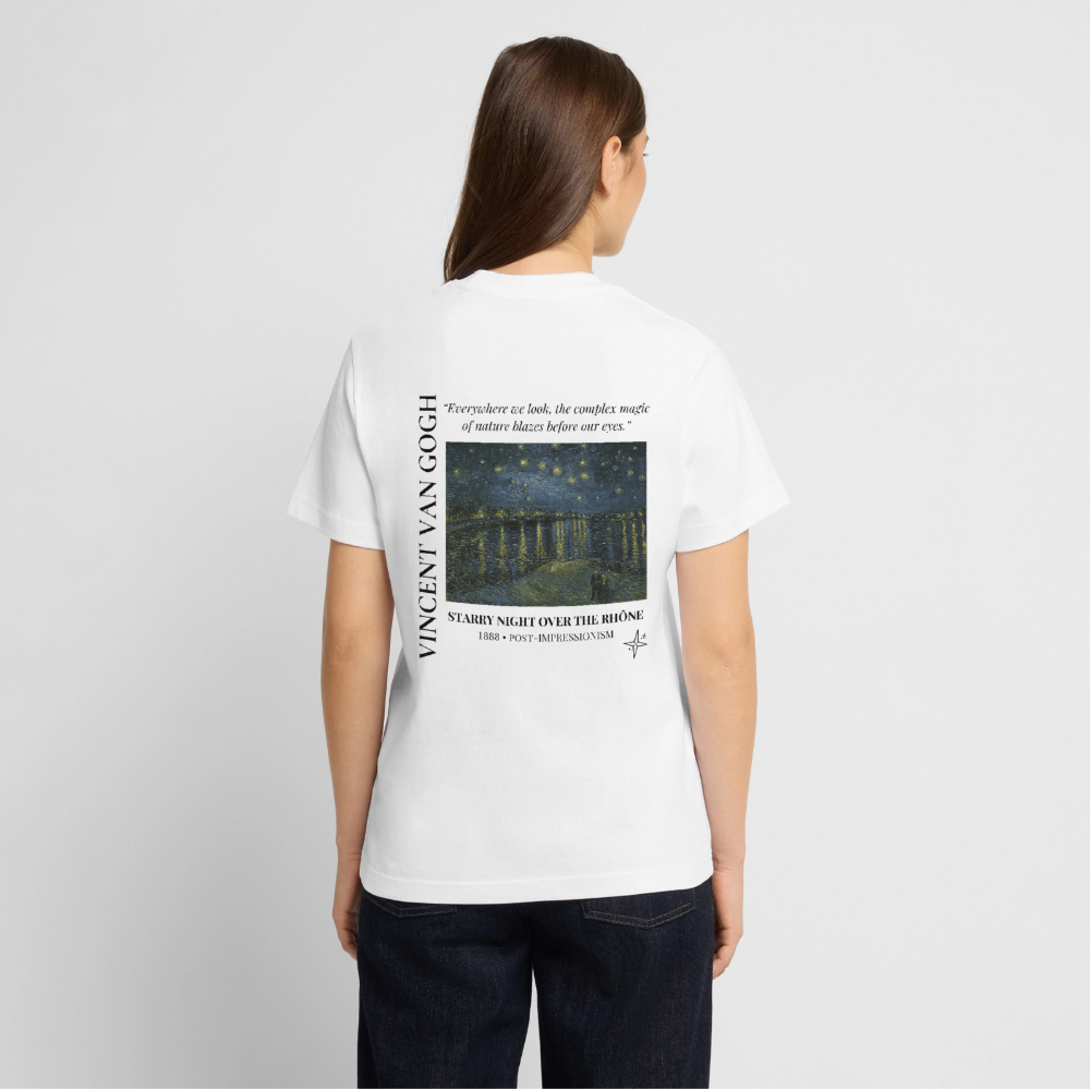 STARRY NIGHT OVER THE RHÔNE Relaxed Organic T-Shirt - Bright - Weiß