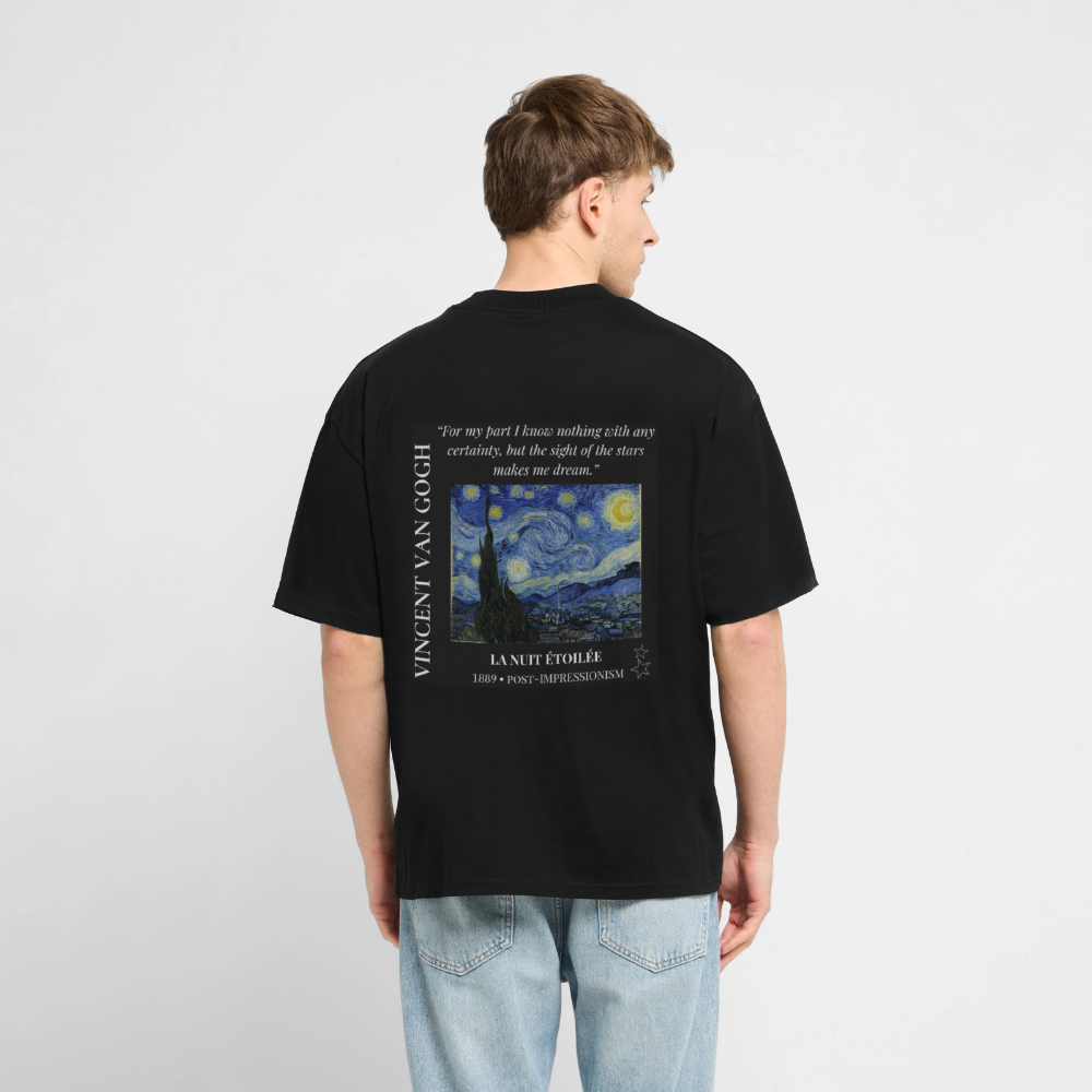 LA NUIT ÉTOILÉE Relaxed Unisex Organic T-Shirt - Dark - Schwarz