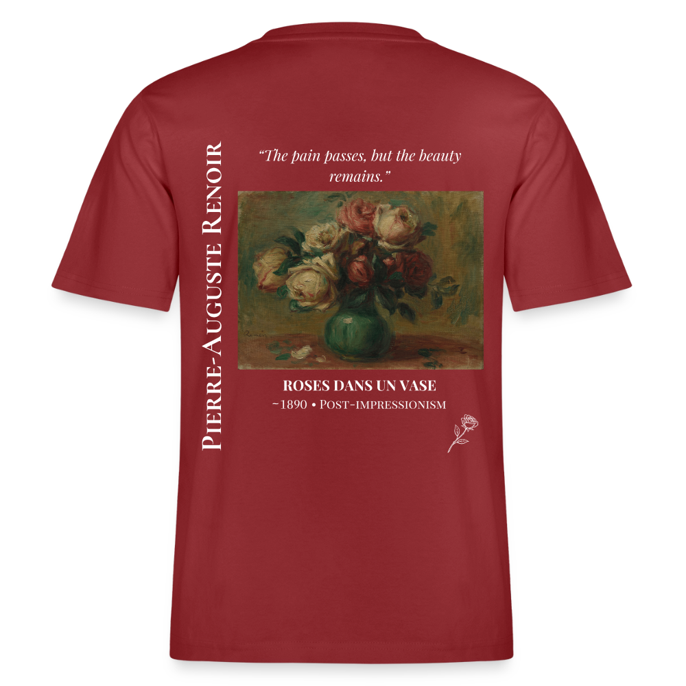 ROSES DANS UN VASE Relaxed Unisex Organic T-Shirt - Dark - Erdrot