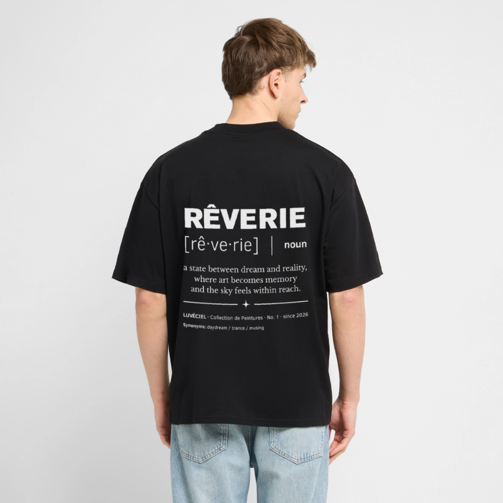 RÊVERIE Oversized Unisex Organic T-shirt - Dark - black