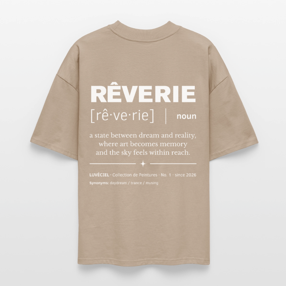 RÊVERIE Oversized Unisex Organic T-shirt - Dark - stone