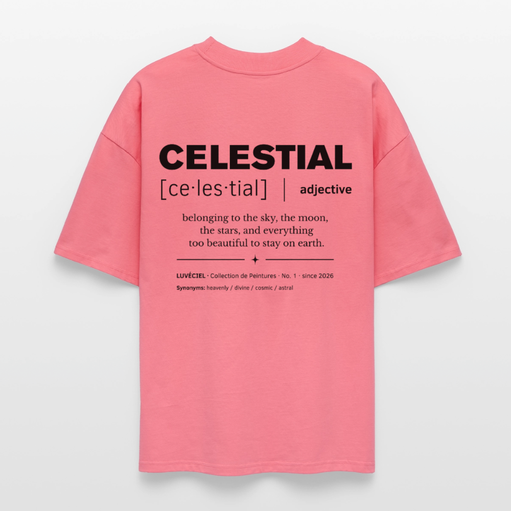 CELESTIAL Oversized Unisex Organic T-shirt - Bright - pink joy 