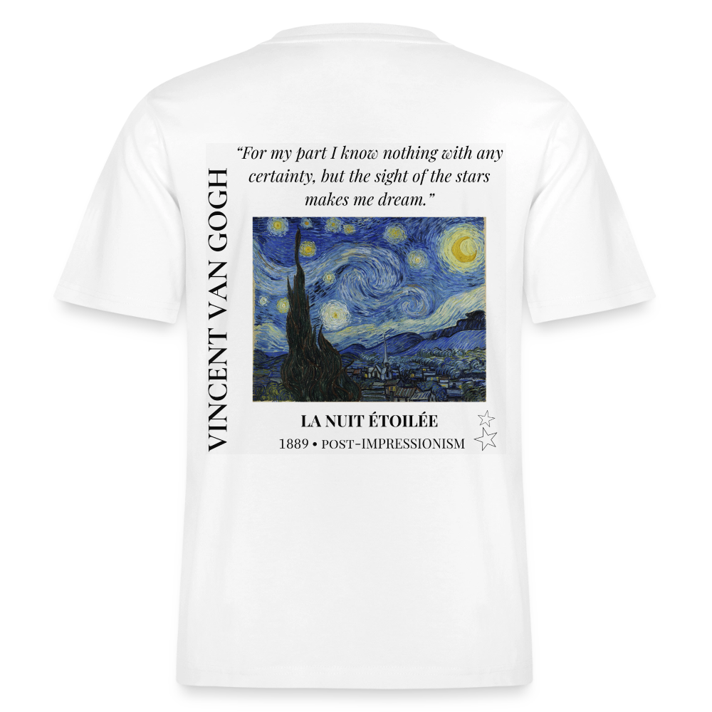 LA NUIT ÉTOILÉE Relaxed Unisex Organic T-Shirt - Bright - Weiß