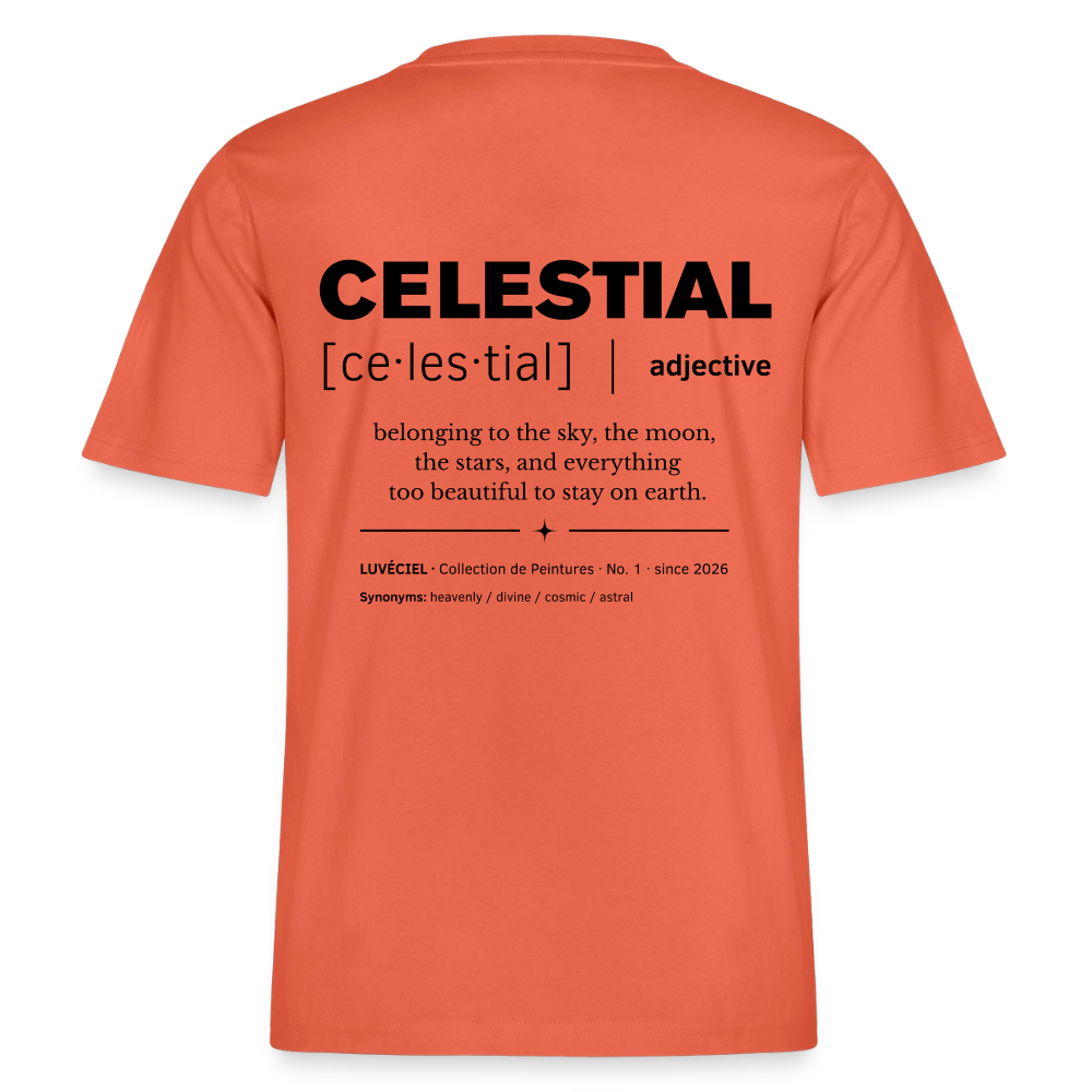 CELESTIAL Relaxed Unisex Organic T-shirt -  Bright - Hellrot