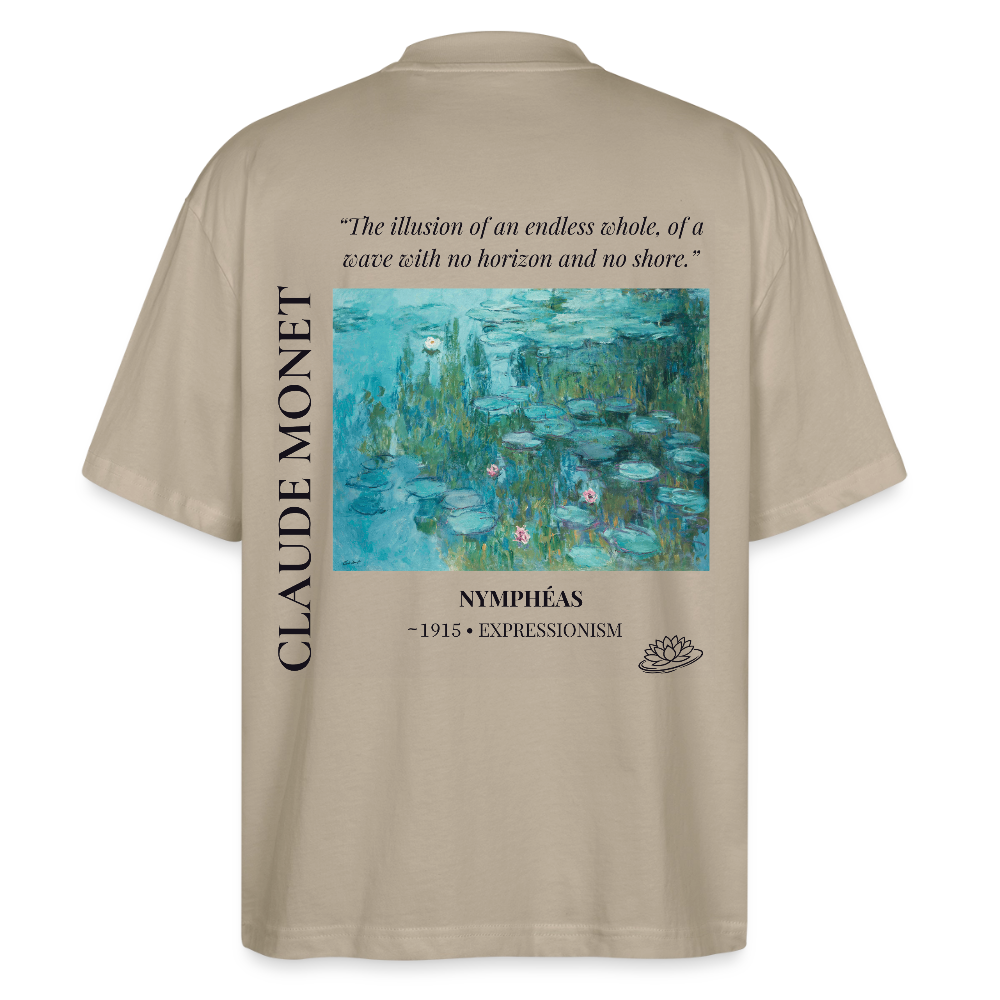 NYMPHÉAS Oversized Unisex Organic T-shirt - Bright - stone