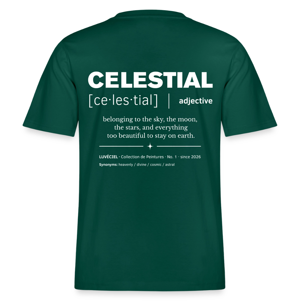 CELESTIAL Relaxed Unisex Organic T-shirt - Dark - Forest