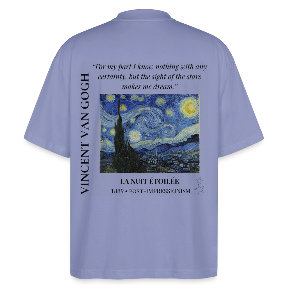 LA NUIT ÉTOILÉE Oversized Unisex Organic T-shirt - Bright - violet