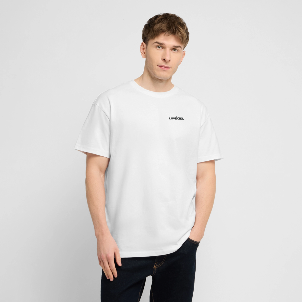 AU JARDIN, LA FAMILLE DE L’ARTISTE Oversized Unisex Organic T-shirt - Bright - Weiß