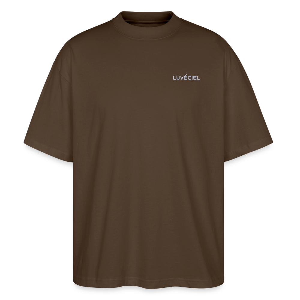 AU JARDIN, LA FAMILLE DE L’ARTISTE Oversized Unisex Organic T-shirt - Dark - Dunkelbraun
