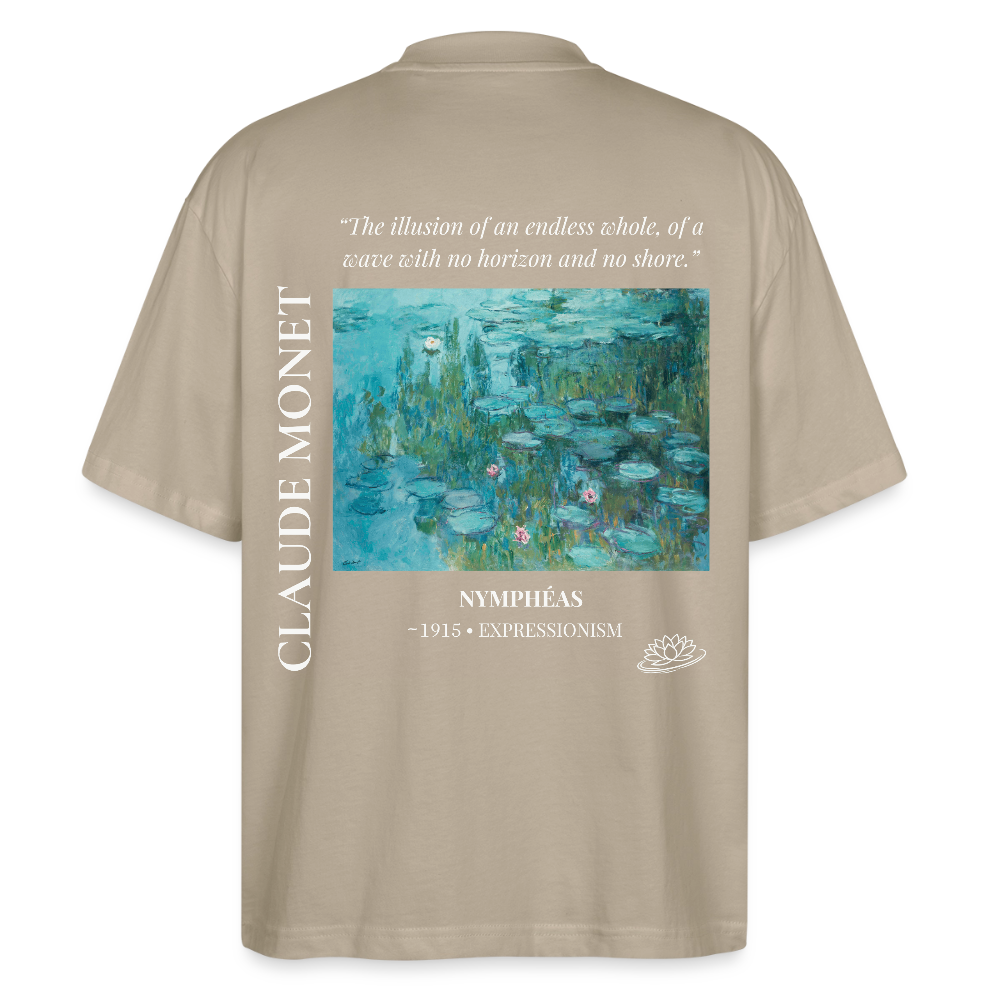 NYMPHÉAS Oversized Unisex Organic T-shirt - Dark - stone