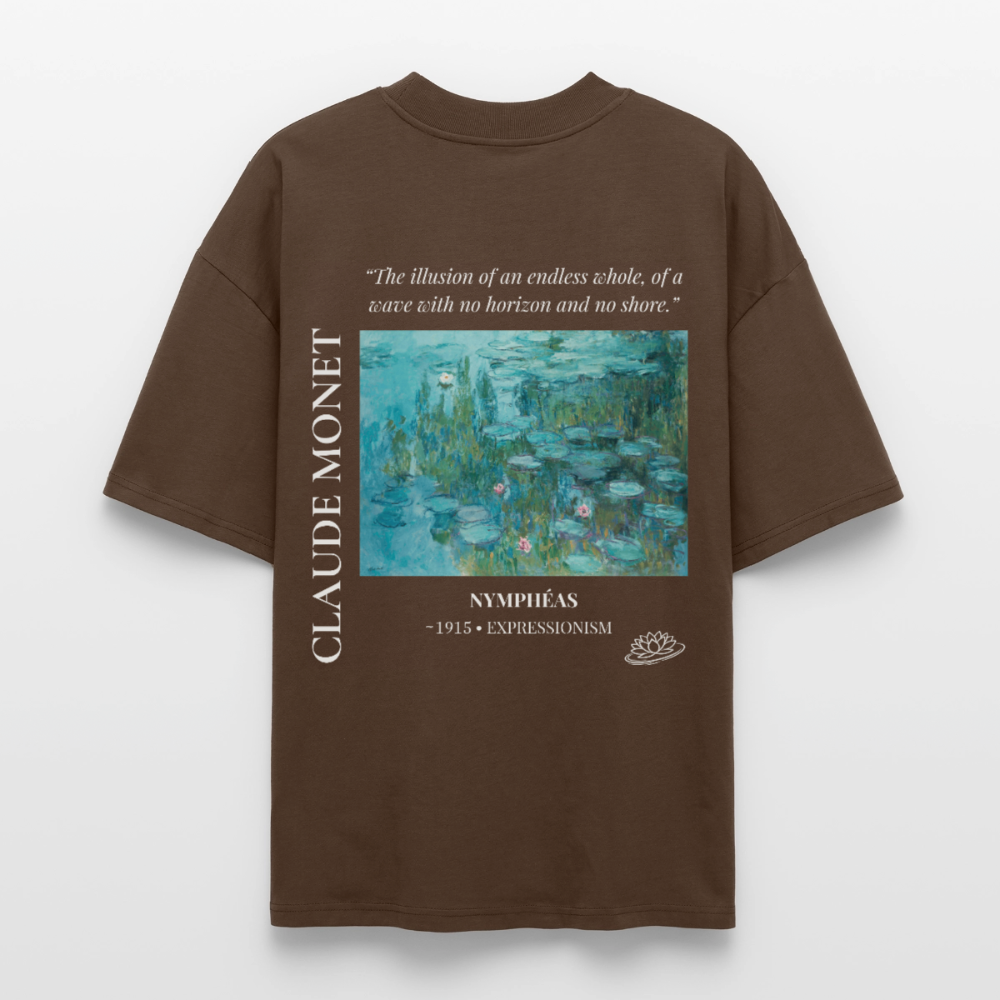 NYMPHÉAS Oversized Unisex Organic T-shirt - Dark - mocha