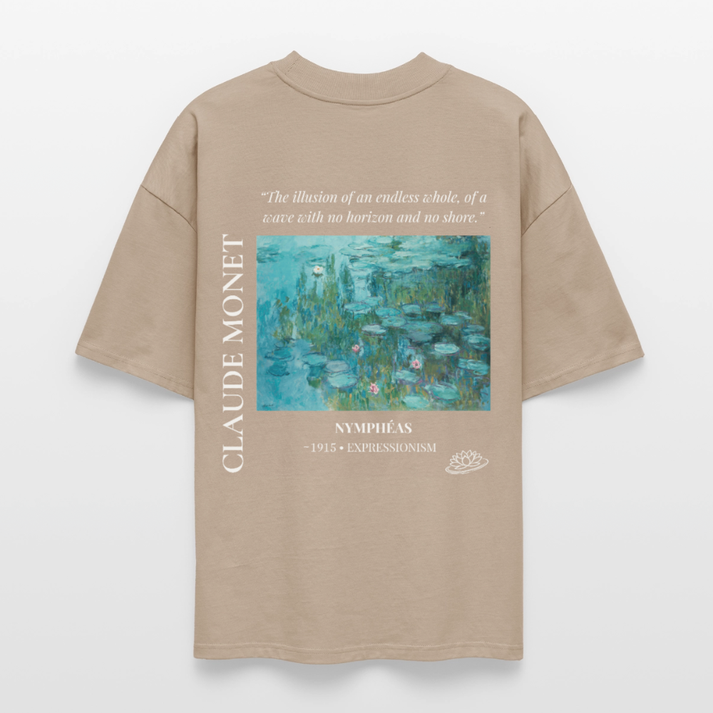 NYMPHÉAS Oversized Unisex Organic T-shirt - Dark - stone