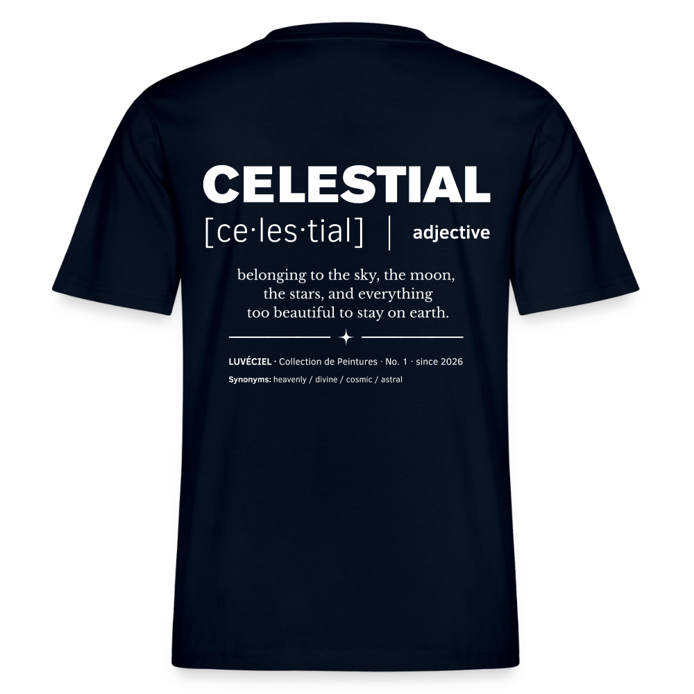 CELESTIAL Relaxed Unisex Organic T-shirt - Dark - Navy