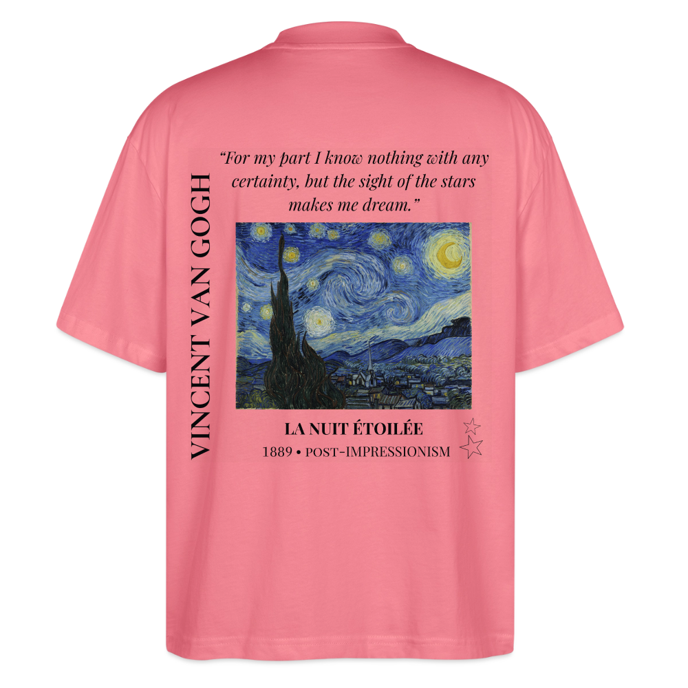 LA NUIT ÉTOILÉE Oversized Unisex Organic T-shirt - Bright - pink joy 