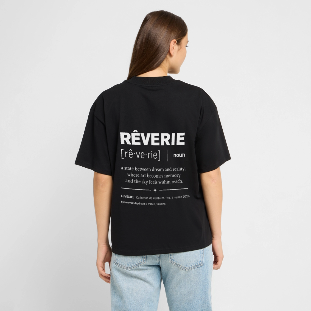 RÊVERIE Oversized Unisex Organic T-shirt - Dark - black