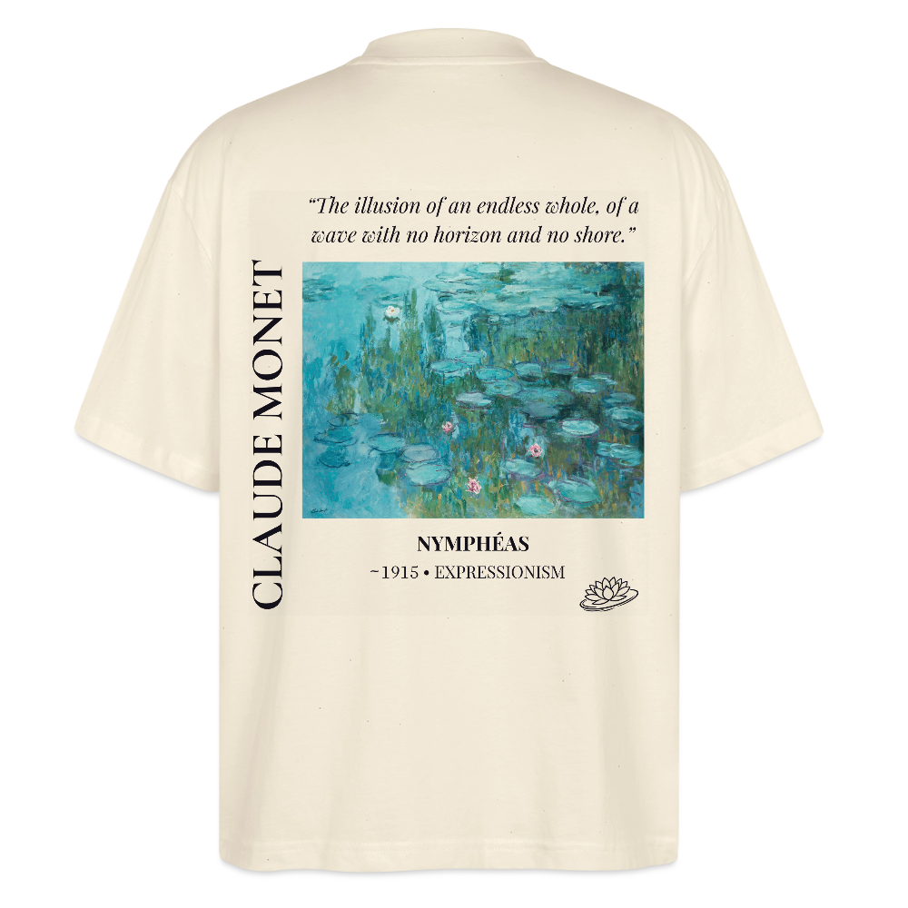 NYMPHÉAS Oversized Unisex Organic T-shirt - Bright - soft Ecru