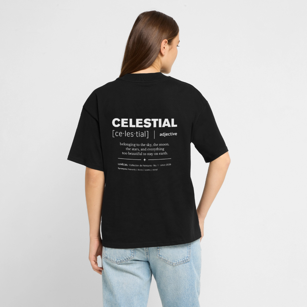 CELESTIAL Relaxed Unisex Organic T-shirt - Dark - Schwarz