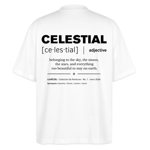 CELESTIAL Oversized Unisex Organic T-shirt - Bright - white