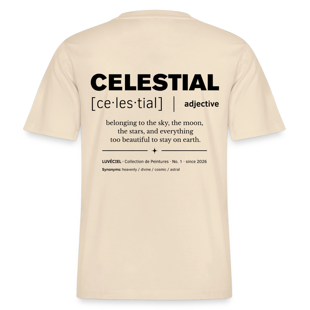 CELESTIAL Relaxed Unisex Organic T-shirt -  Bright - Natur