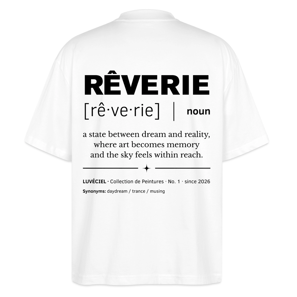 RÊVERIE Oversized Unisex Organic T-shirt - Bright - white