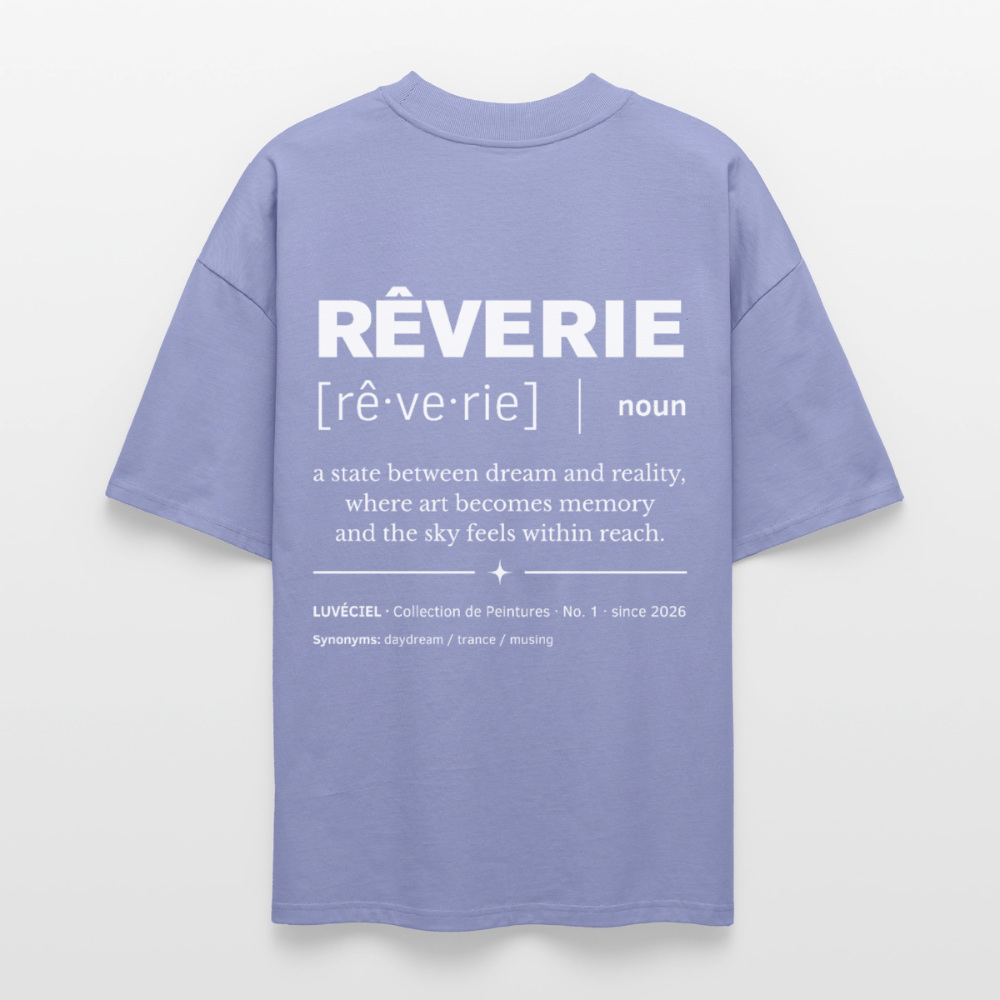 RÊVERIE Oversized Unisex Organic T-shirt - Dark - violet