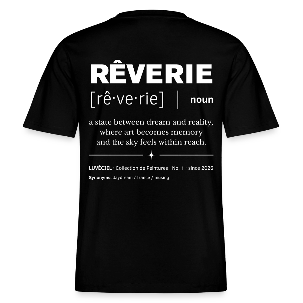 RÊVERIE Relaxed Unisex Organic T-Shirt - Dark - Schwarz