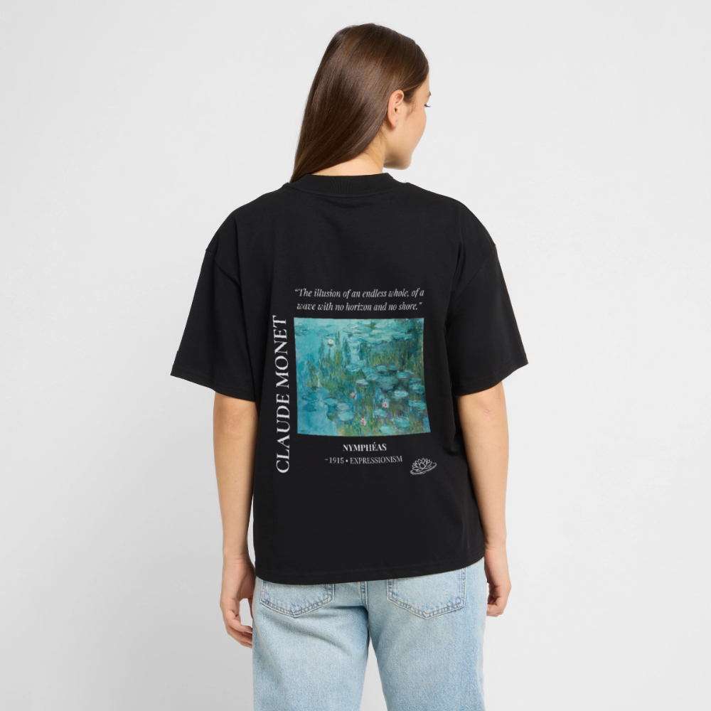 NYMPHÉAS Oversized Unisex Organic T-shirt - Dark - black