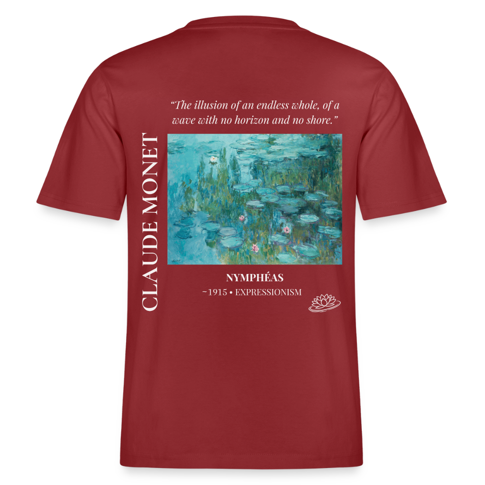 NYMPHÉAS Relaxed Unisex Organic T-Shirt - Dark - Erdrot