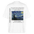LA NUIT ÉTOILÉE Oversized Unisex Organic T-shirt - Bright - white