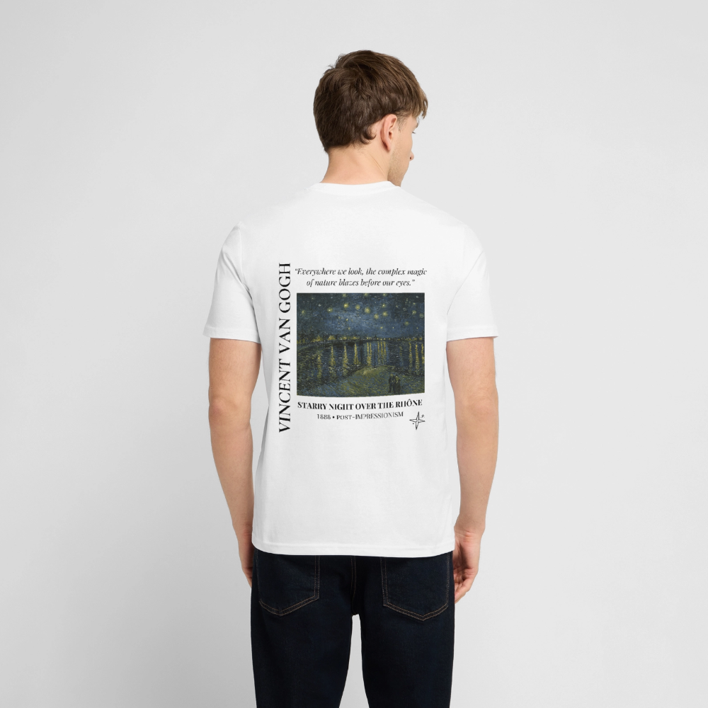 STARRY NIGHT OVER THE RHÔNE Relaxed Organic T-Shirt - Bright - Weiß