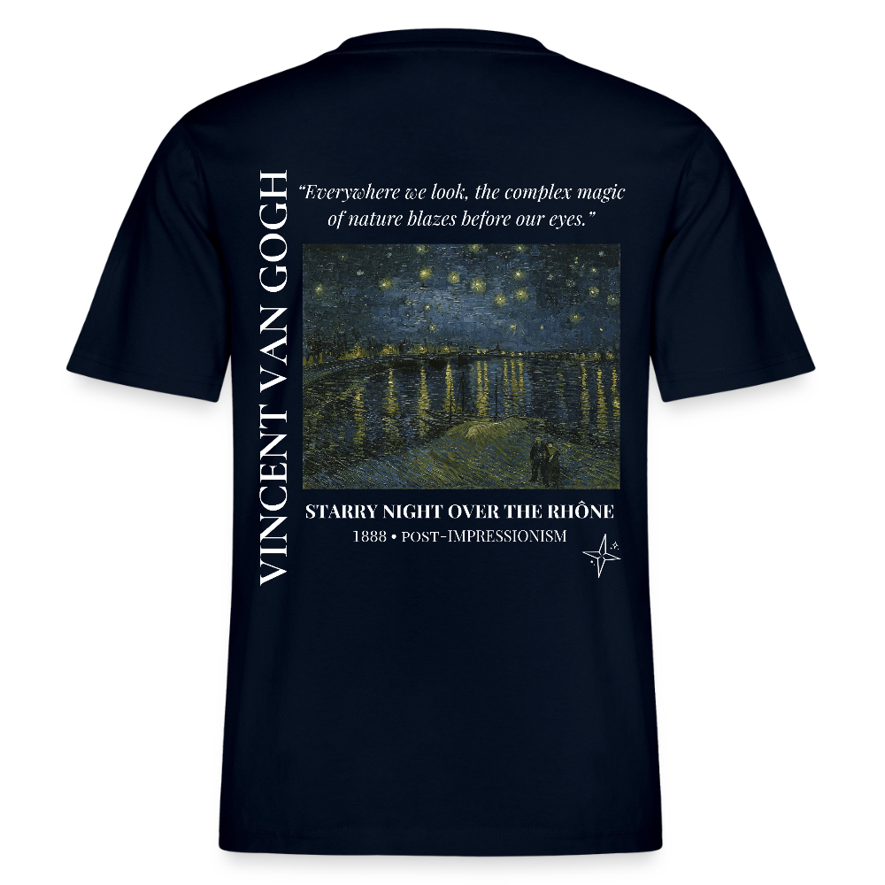 STARRY NIGHT OVER THE RHÔNE Relaxed Organic T-Shirt - Dark - Navy