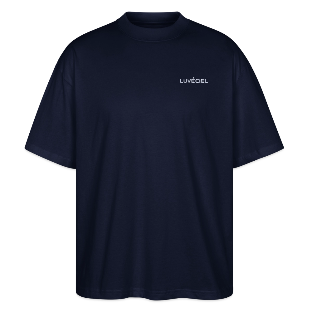 AU JARDIN, LA FAMILLE DE L’ARTISTE Oversized Unisex Organic T-shirt - Dark - Navy