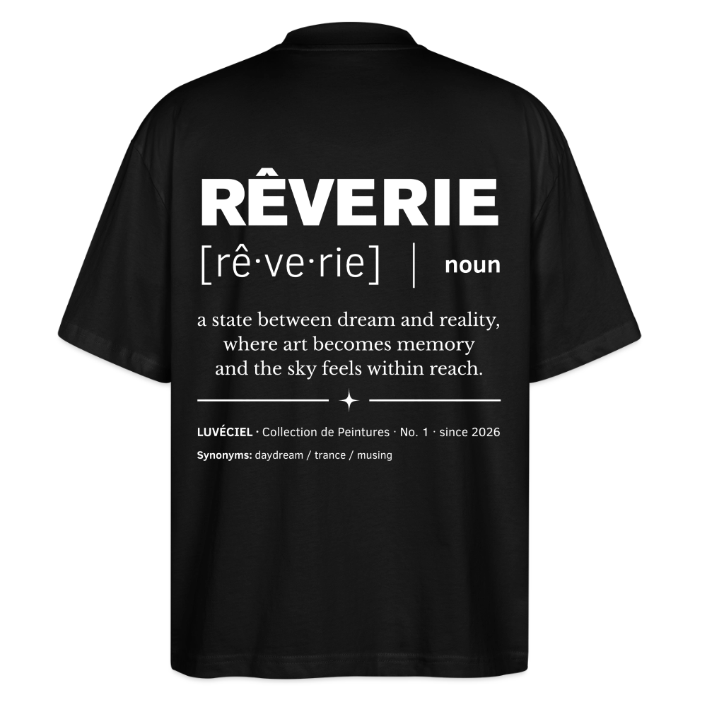 RÊVERIE Oversized Unisex Organic T-shirt - Dark - black
