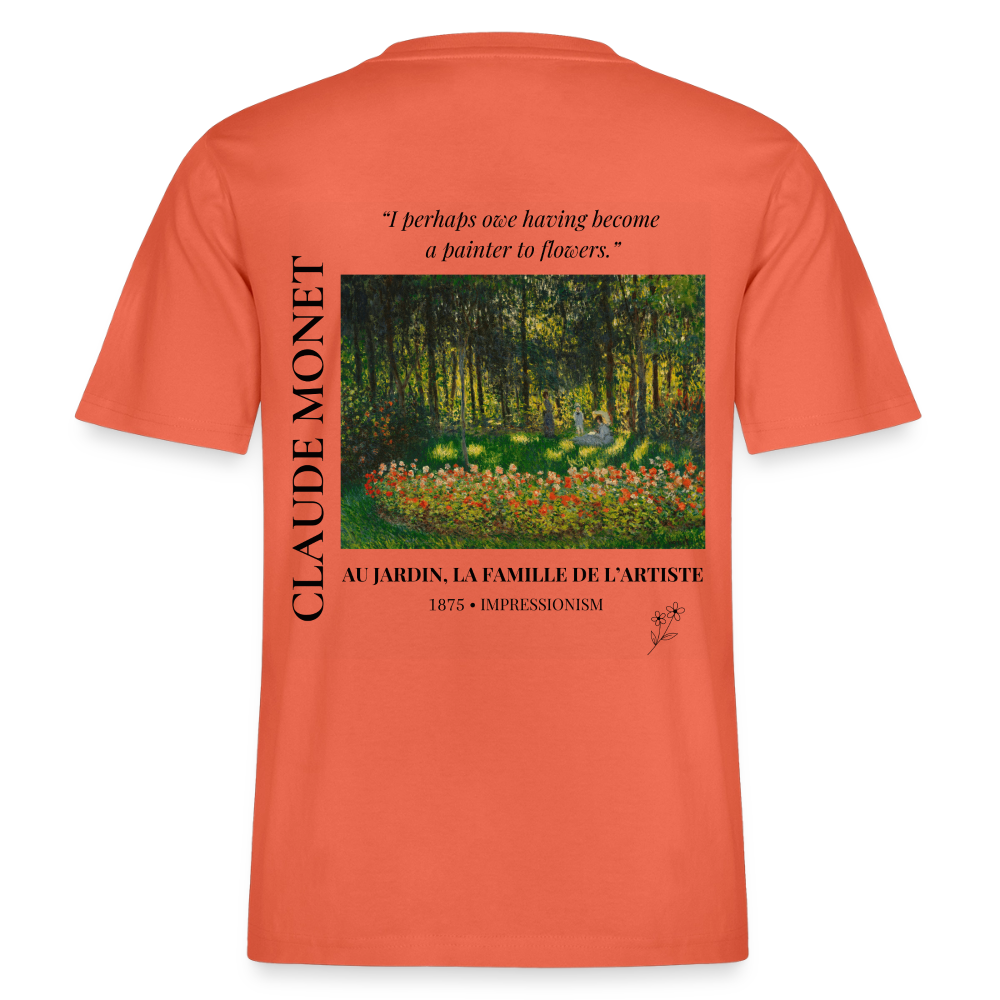 AU JARDIN, LA FAMILLE DE L’ARTISTE Relaxed Unisex Organic T-Shirt - Bright - Hellrot