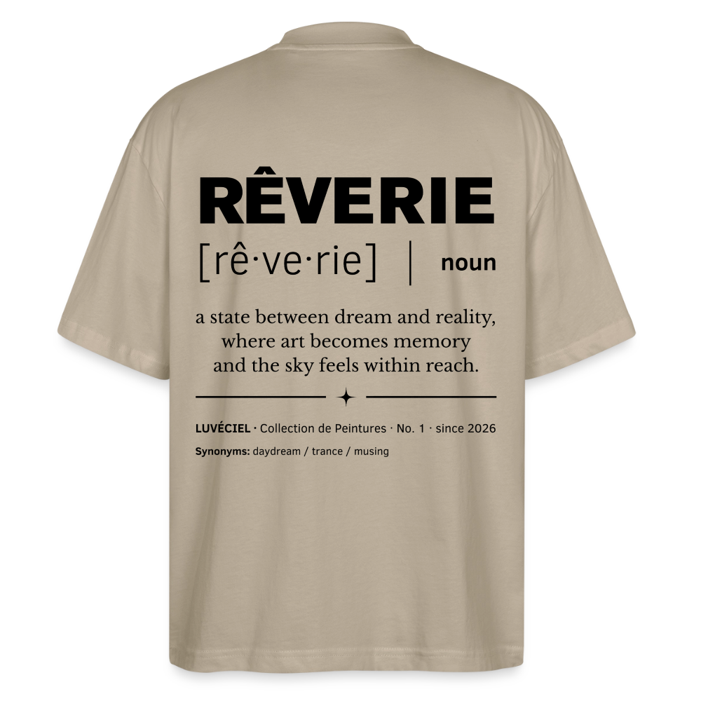RÊVERIE Oversized Unisex Organic T-shirt - Bright - stone