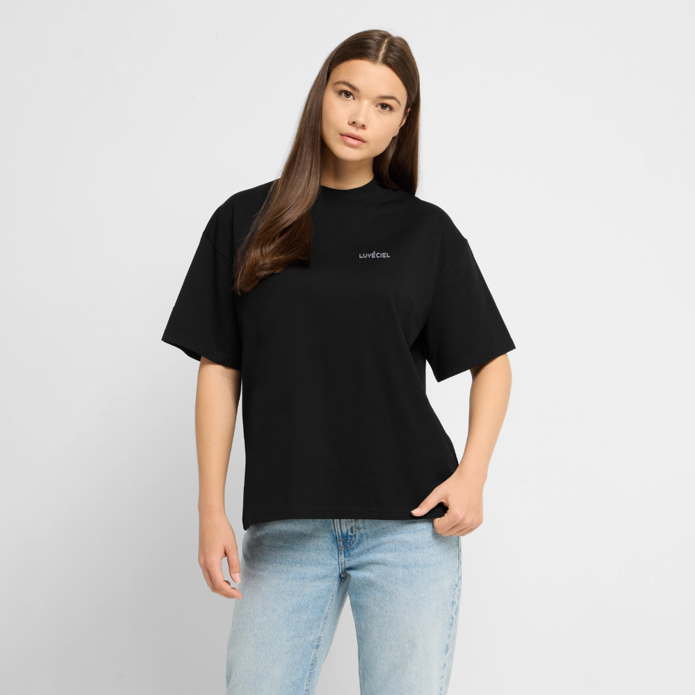 AU JARDIN, LA FAMILLE DE L’ARTISTE Relaxed Unisex Organic T-Shirt - Dark - Schwarz