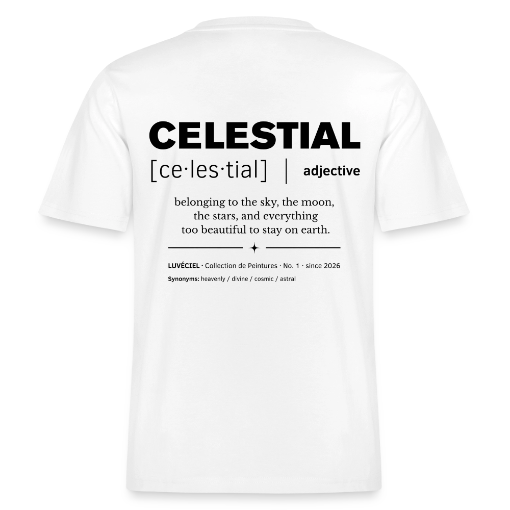 CELESTIAL Relaxed Unisex Organic T-shirt -  Bright - Weiß