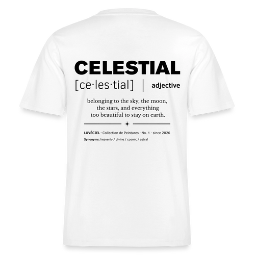CELESTIAL Relaxed Unisex Organic T-shirt -  Bright - Weiß