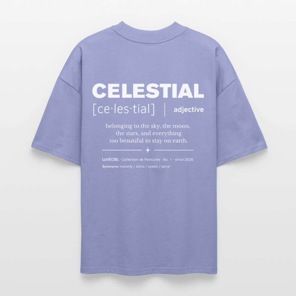CELESTIAL Oversized Unisex Organic T-shirt - Dark - violet