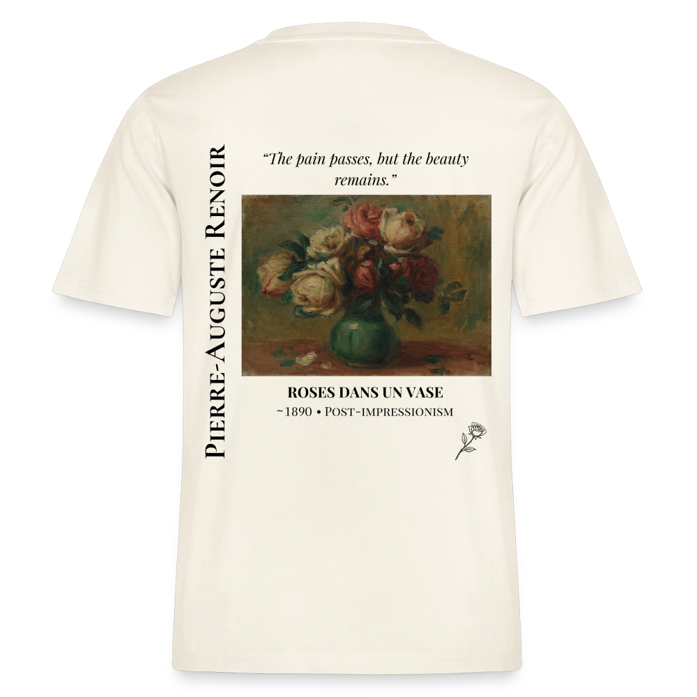 ROSES DANS UN VASE Relaxed Unisex Organic T-Shirt - Bright - Naturweiß 