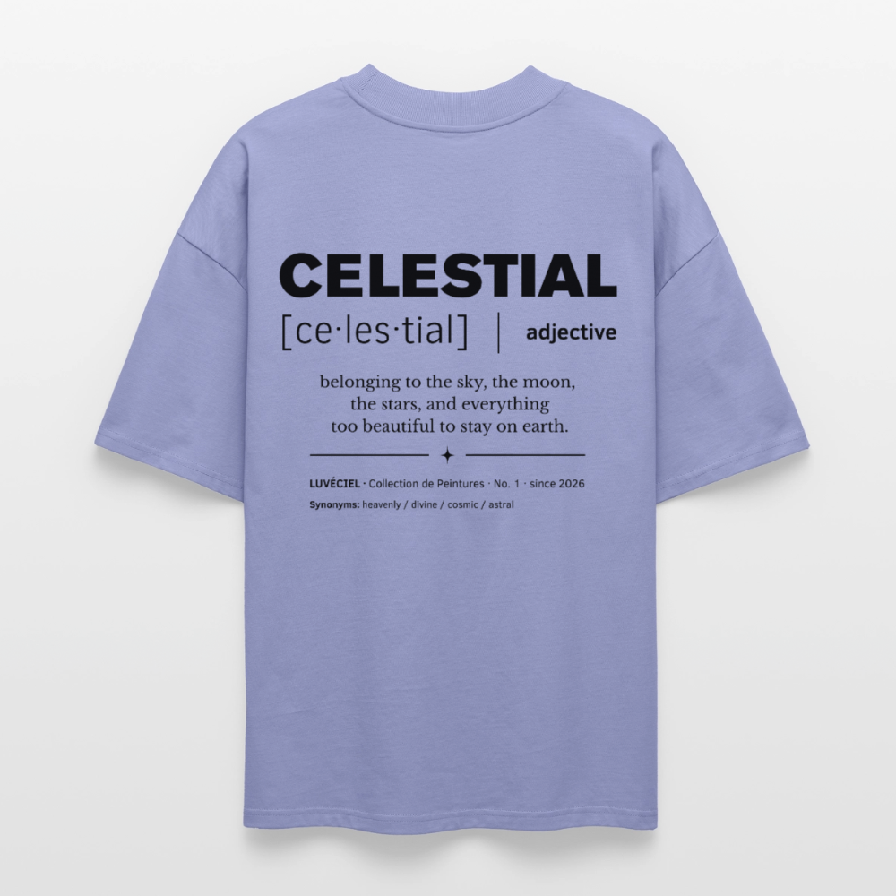 CELESTIAL Oversized Unisex Organic T-shirt - Bright - violet