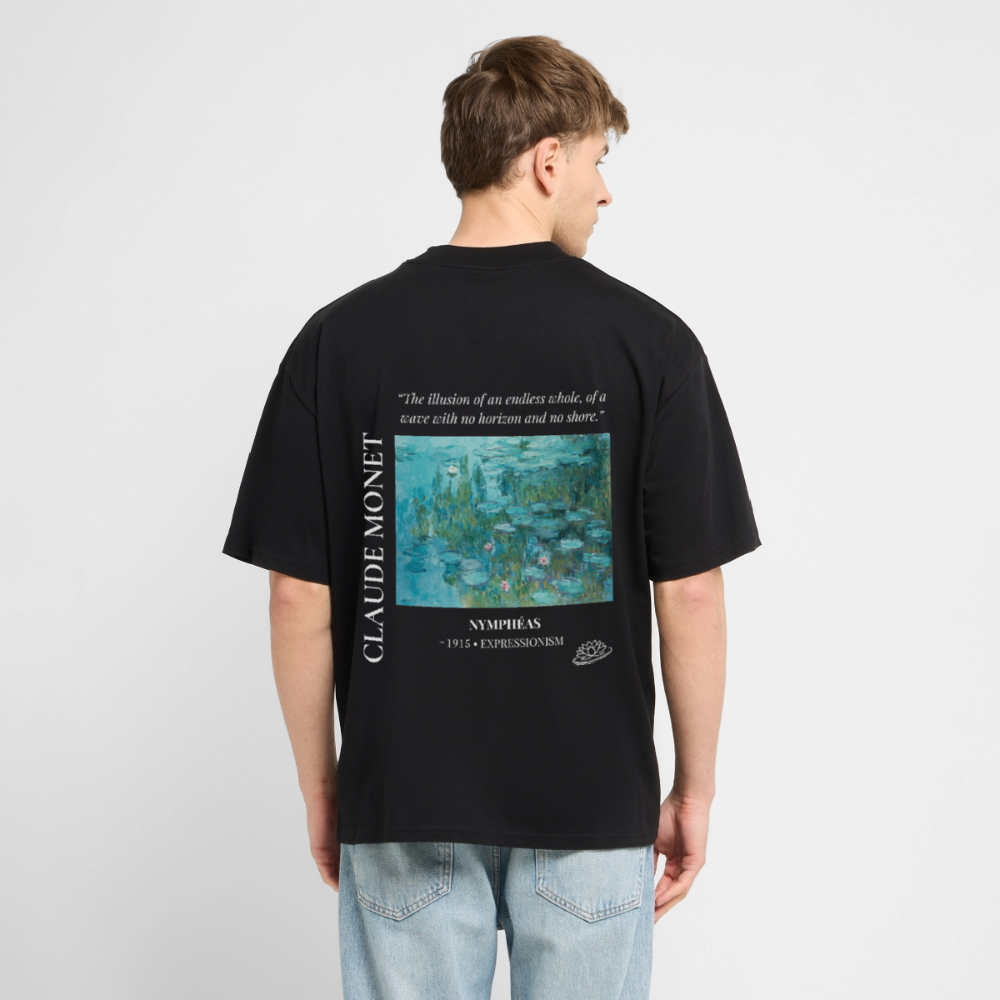 NYMPHÉAS Oversized Unisex Organic T-shirt - Dark - black
