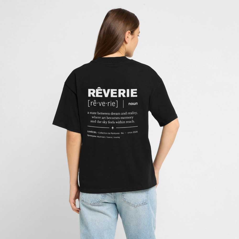 RÊVERIE Relaxed Unisex Organic T-Shirt - Dark - Schwarz