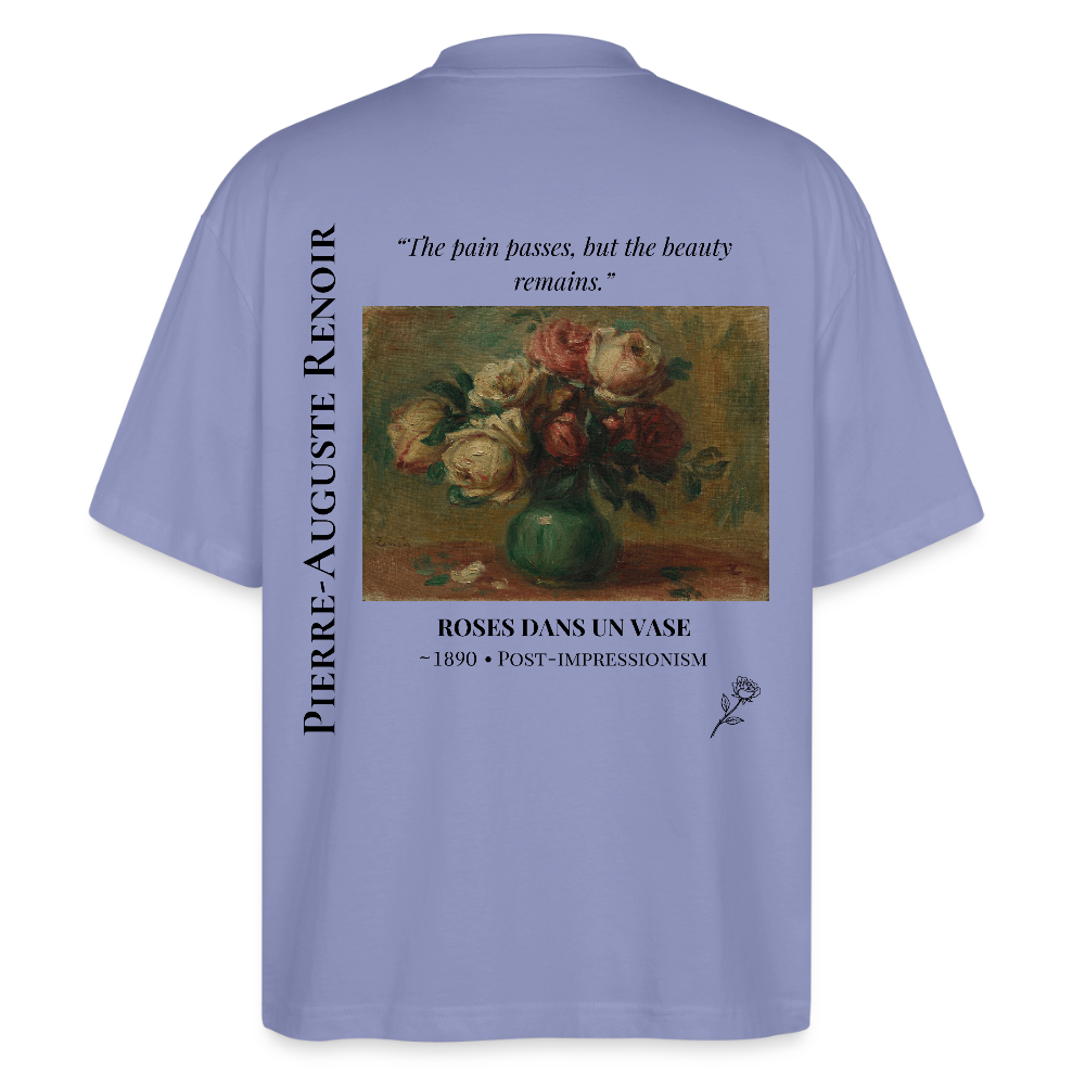ROSES DANS UN VASE Oversized Unisex Organic T-shirt - Bright - violet