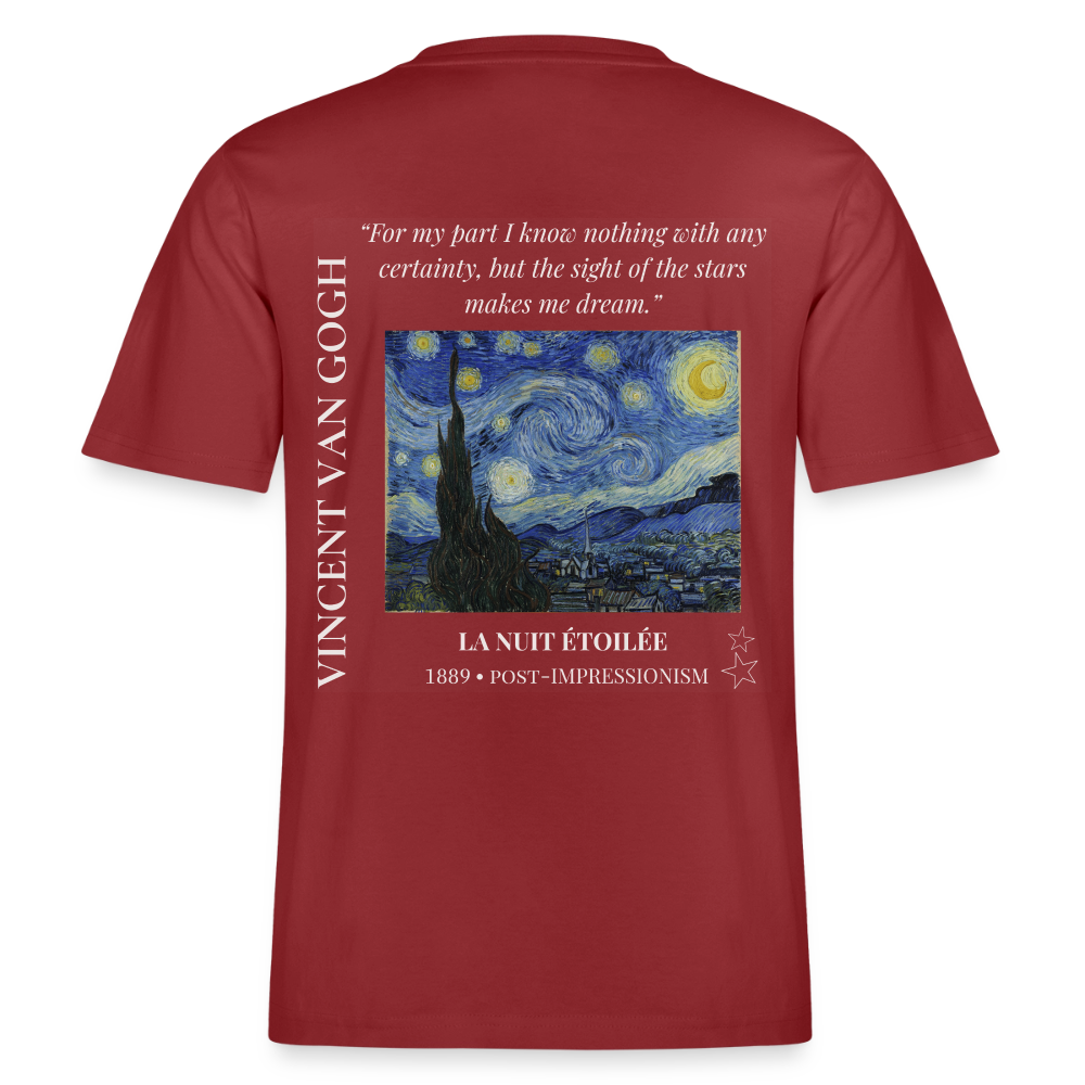 LA NUIT ÉTOILÉE Relaxed Unisex Organic T-Shirt - Dark - Erdrot