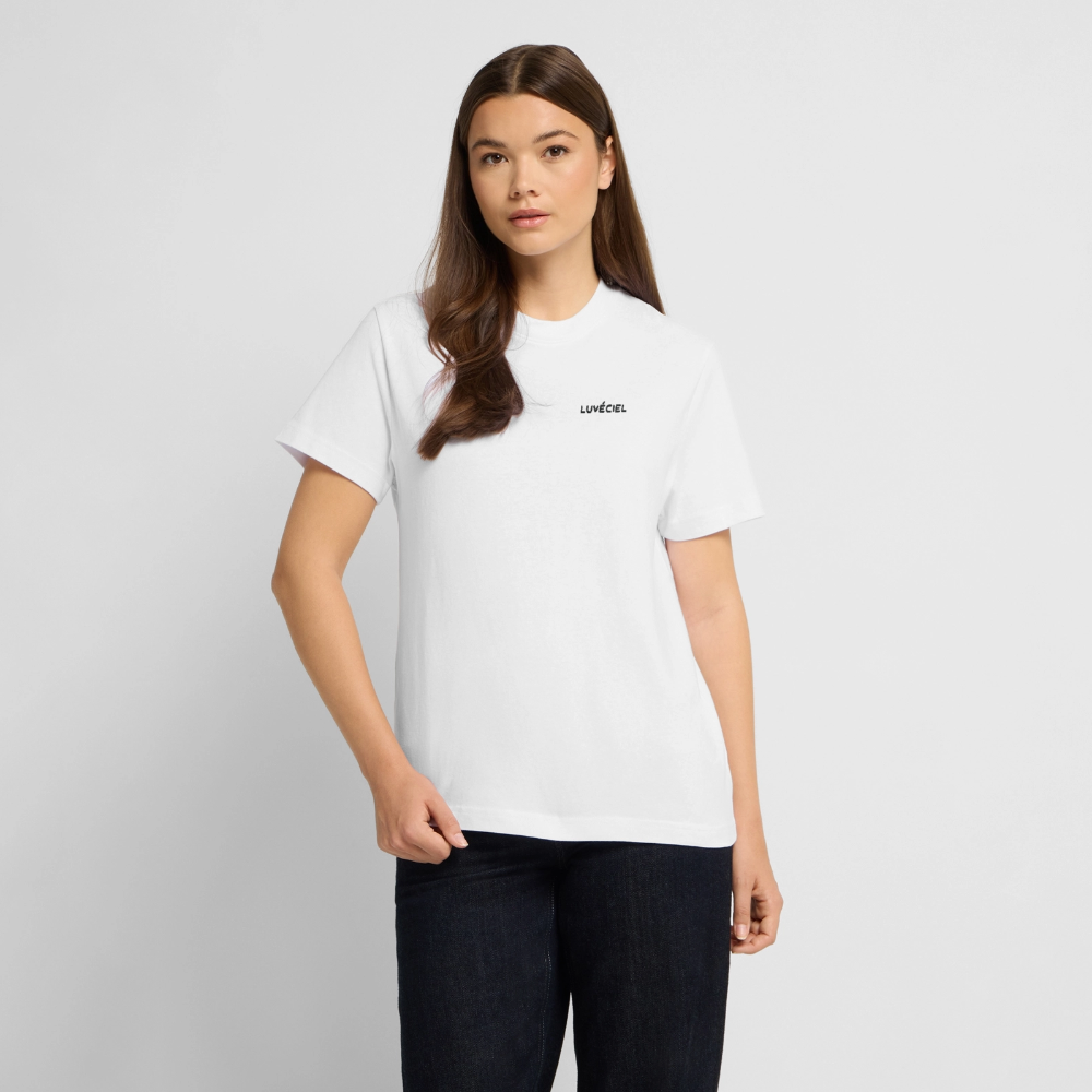 AU JARDIN, LA FAMILLE DE L’ARTISTE Relaxed Unisex Organic T-Shirt - Bright - Weiß