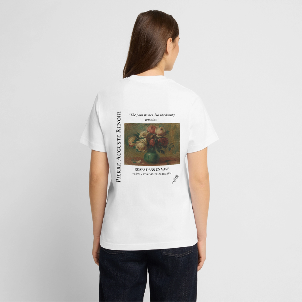 ROSES DANS UN VASE Relaxed Unisex Organic T-Shirt - Bright - Weiß