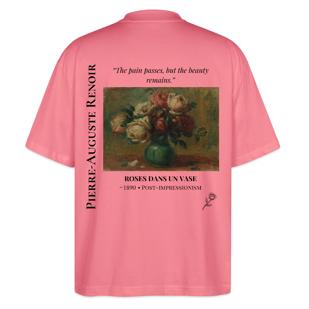 ROSES DANS UN VASE Oversized Unisex Organic T-shirt - Bright - pink joy 