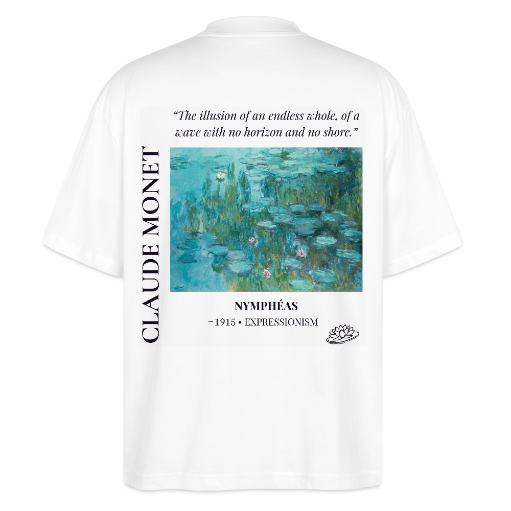 NYMPHÉAS Oversized Unisex Organic T-shirt - Bright - white